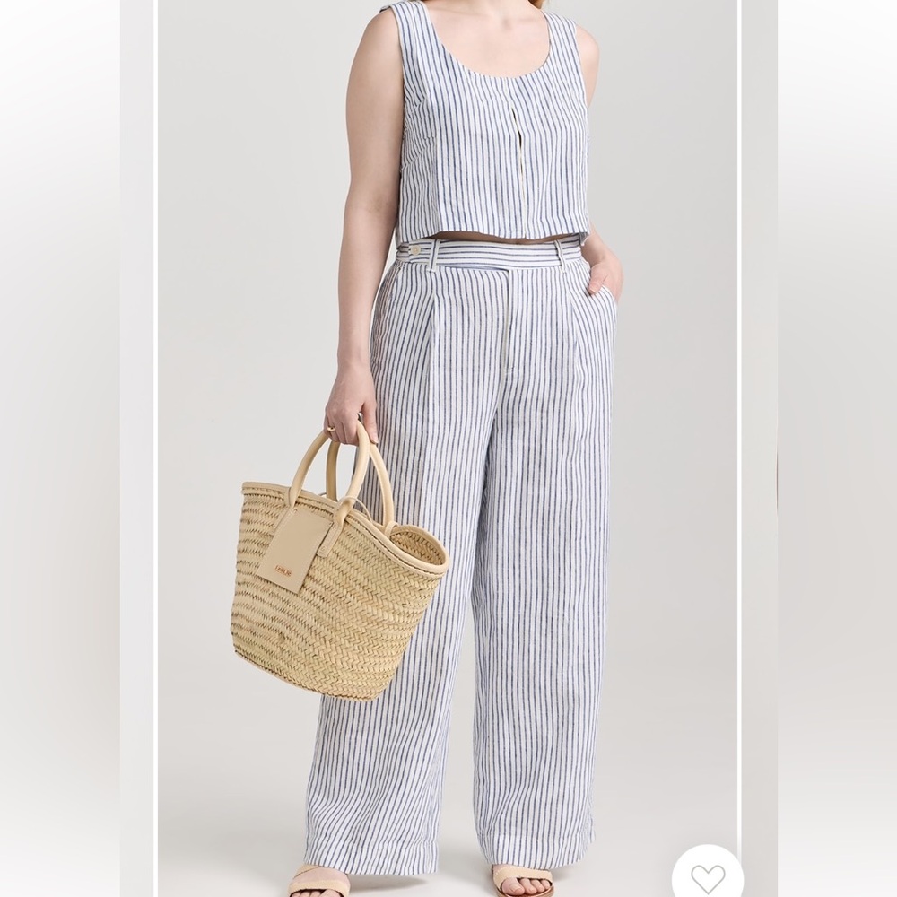 💜Madewell crop top s12 and wide pants s10